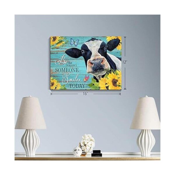 Qute Cuadro de flores de vaca con citas motivacionales_2
