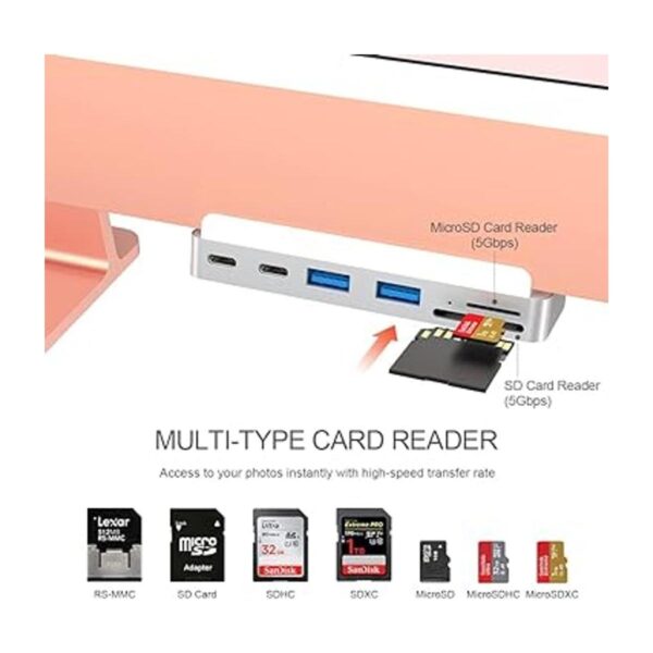 Qwiizlab Adaptador de concentrador USB C para iMac 2021 de_6