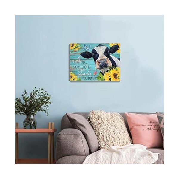 Qute Cuadro de flores de vaca con citas motivacionales_3
