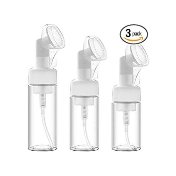 Quluxe Botella limpiadora facial vacía con cepillo de gel