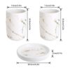 Qulable Juego completo de accesorios de baño color crema_4