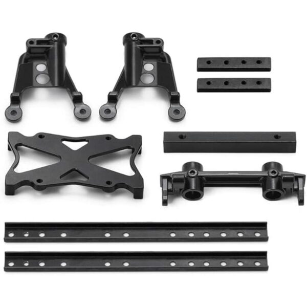 QueT Kit de marco de cuerpo de acero RC 6x6 para automóvil