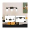 QueeuQ Iluminación de tocador de baño 3 luces con_4