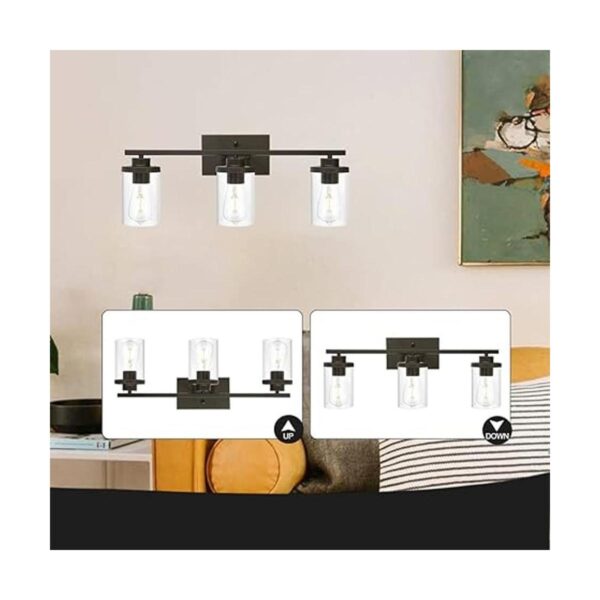 QueeuQ Iluminación de tocador de baño 3 luces con_4