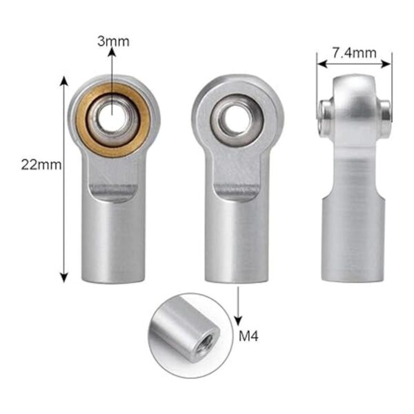 QueT 10 piezas de 10 varillas de eslabones de metal M4_2