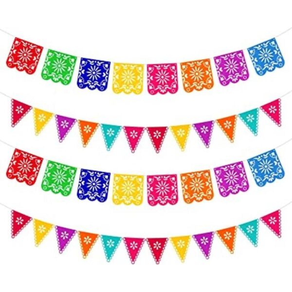 Qpout Paquete de 4 pancartas del Día de los Muertos