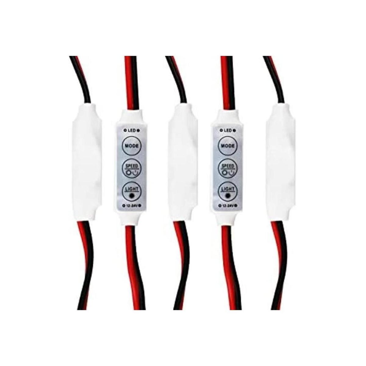 Qoope Paquete de 512V24V Mini 3 Teclas LED de un solo