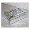 Qmdecor Joyero de lujo de cristal triturado con diamantes