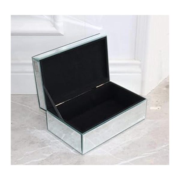 Qmdecor Joyero de lujo de cristal triturado con diamantes