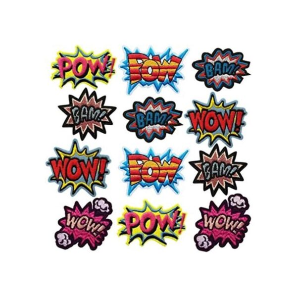 Qingxi Charm 12 piezas surtidas de letras Pow Bam Wow_1