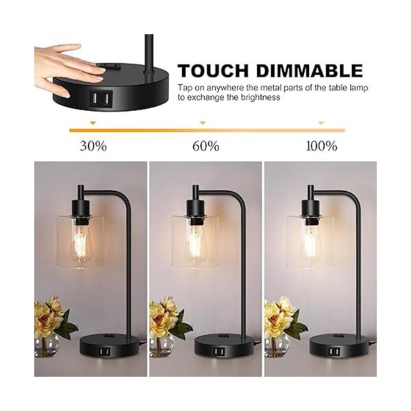 Qimh Lámpara de mesa industrial con control táctil con 2_2