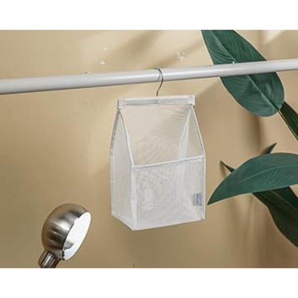 Qimodo Pequeña cesta de ducha de malla para colgar bolsa_4