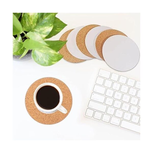 Qincling Paquete de 50 posavasos de corcho autoadhesivos