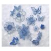 Qililandiy 10 piezas bordado de flores de mariposa para_1
