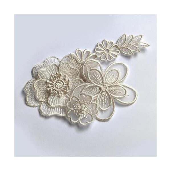 Qililandiy 10 parches de flores de encaje de estilo mixto_2
