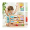 Qilay Juguete de carreras de madera para niños pequeños_2
