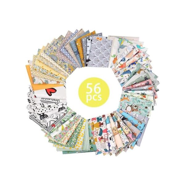 QiMicody Tela acolchada 56 unidades 100 algodón 9.8