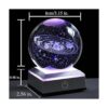 Qianwei Sistema solar 3D Bola de cristal con iluminación
