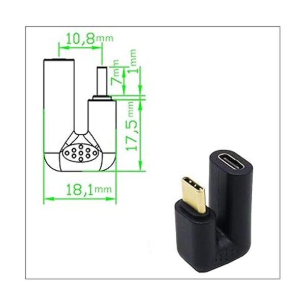 Qaoquda Adaptador USB C en forma de U USB 3.1 tipo C_3