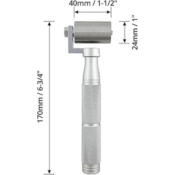 QWORK Papel tapiz de acero inoxidable de 1.5 pulgadas para_5