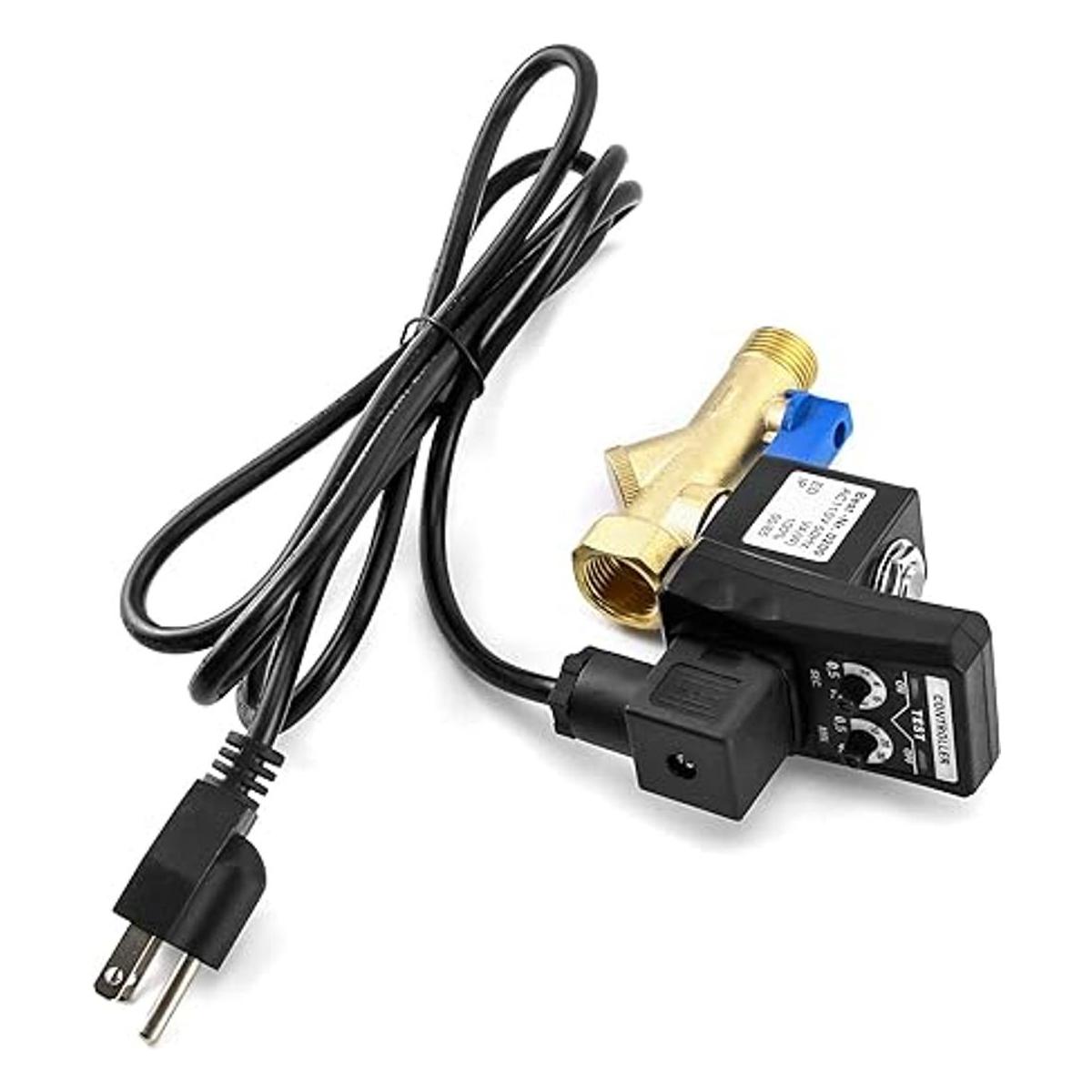 QWORK Válvula de drenaje electrónica CA de 110 V 12