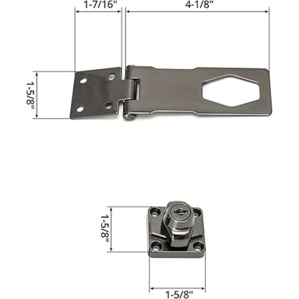 QWORK Cerraduras de cerrojo con llave de 4 pulgadas_6