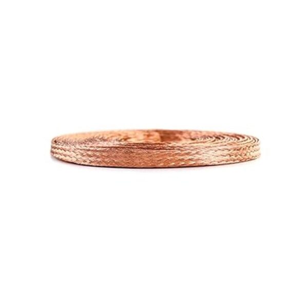 QWORK Cable trenzado de cobre plano cable de tierra de_2