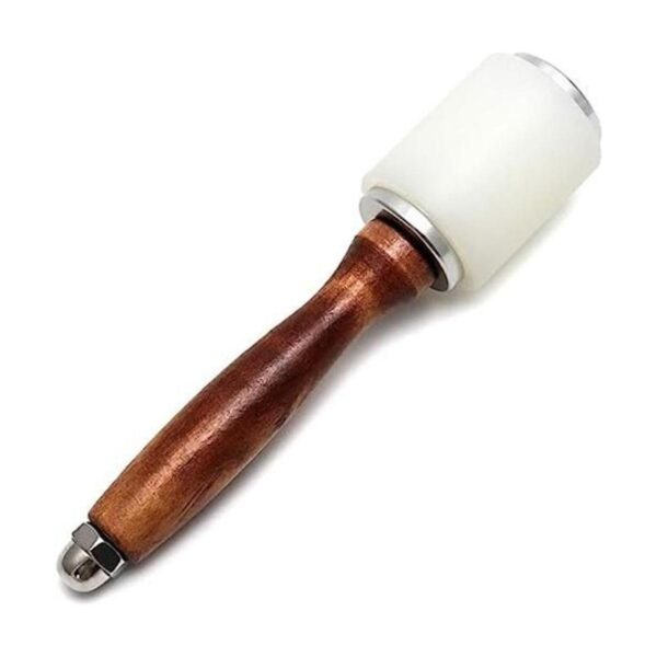 QWORK Martillo de cuero de 8 pulgadas mazo de artesanía_1