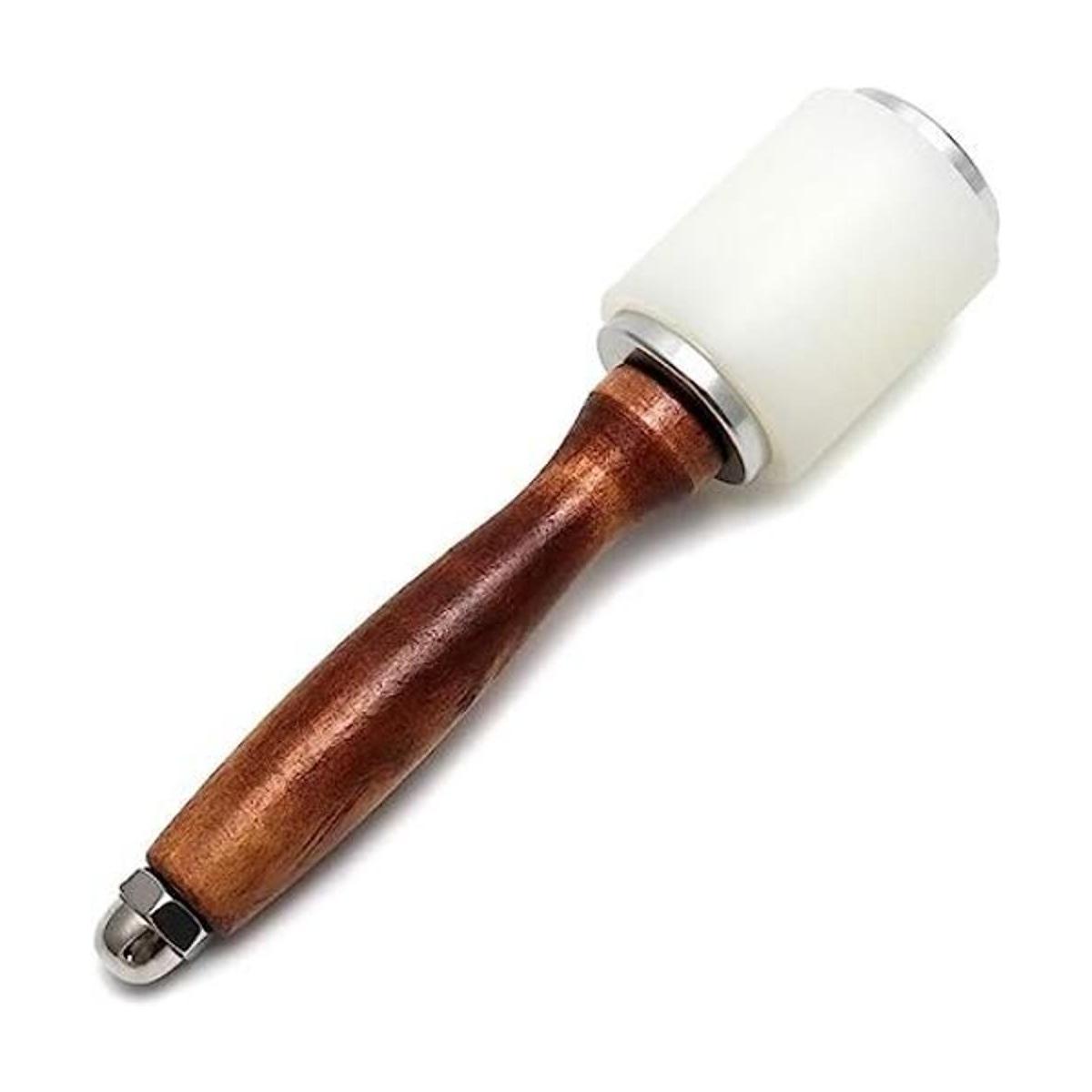 QWORK Martillo de cuero de 8 pulgadas mazo de artesanía
