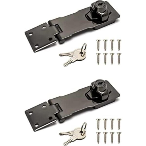QWORK Cerraduras de cerrojo con llave de 4 pulgadas_1