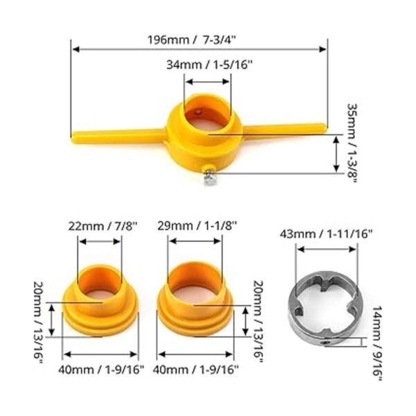 QWORK NPT Die Set 6 piezas de PVC hilo Maker Tools tubo_6