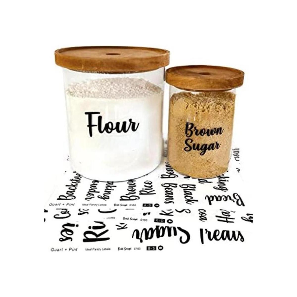 QUART PINT 155 Etiquetas para tarros de despensa