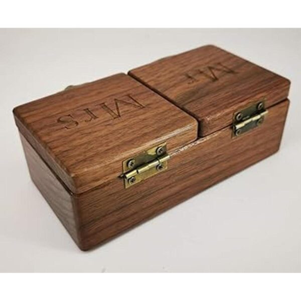 QTMY Caja para anillos de compromiso caja de madera para
