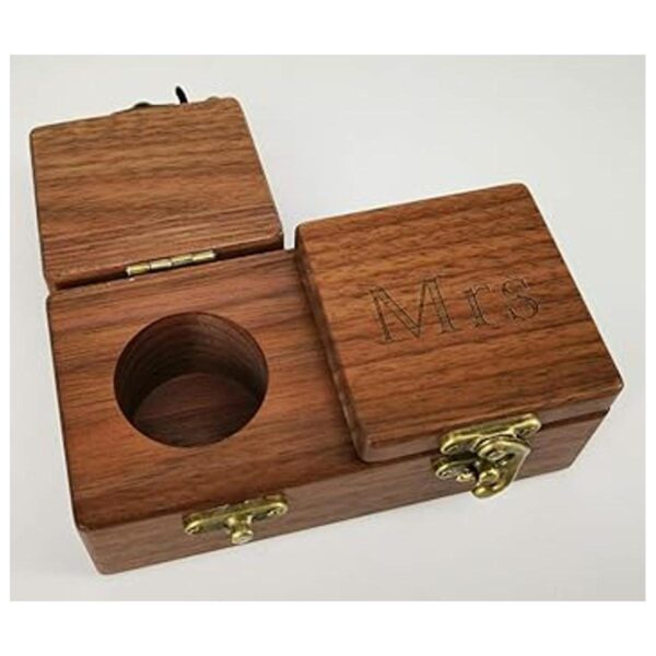 QTMY Caja para anillos de compromiso caja de madera para