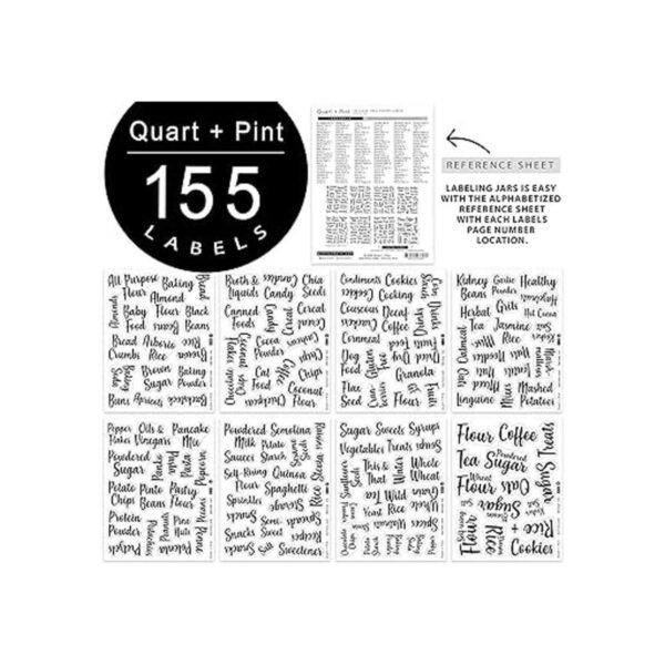 QUART PINT 155 Etiquetas para tarros de despensa_5