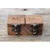 QTMY Caja para anillos de compromiso caja de madera para