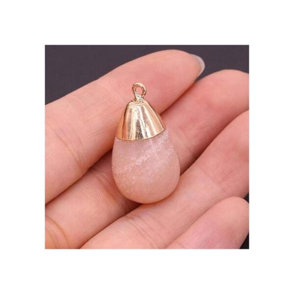 QSLLER colgante de piedra natural forma de gota piedra