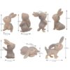 QTFHR 7 piezas de figuras de animales de conejo para