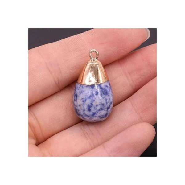 QSLLER colgante de piedra natural forma de gota piedra