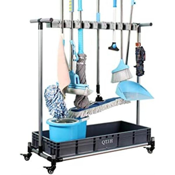 QTJH Soporte para escoba y trapeador para mopa húmeda_1