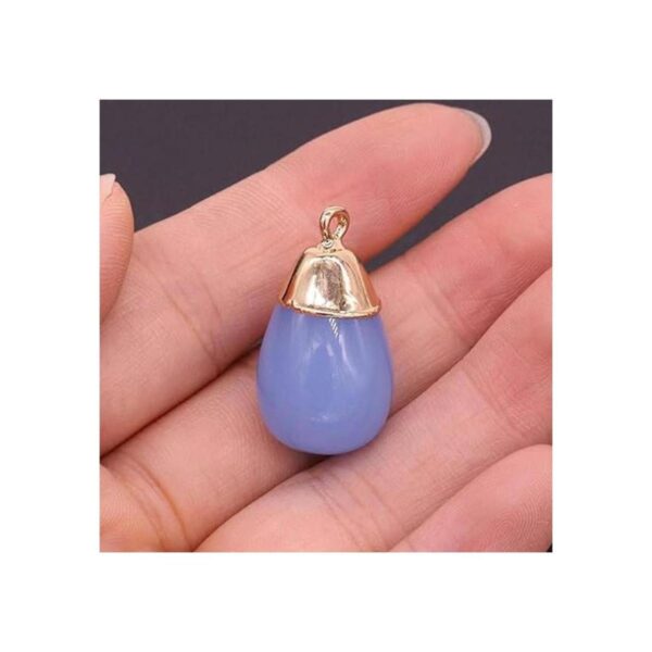 QSLLER colgante de piedra natural forma de gota piedra