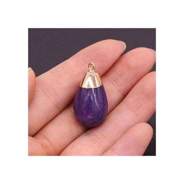 QSLLER colgante de piedra natural forma de gota piedra