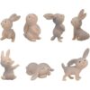 QTFHR 7 piezas de figuras de animales de conejo para