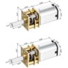 QMseller Motor de reducción de velocidad de CC 6 V 50 RPM_3