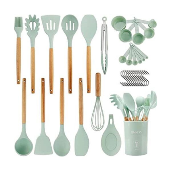 QMVESS Juego de utensilios de cocina de silicona_1