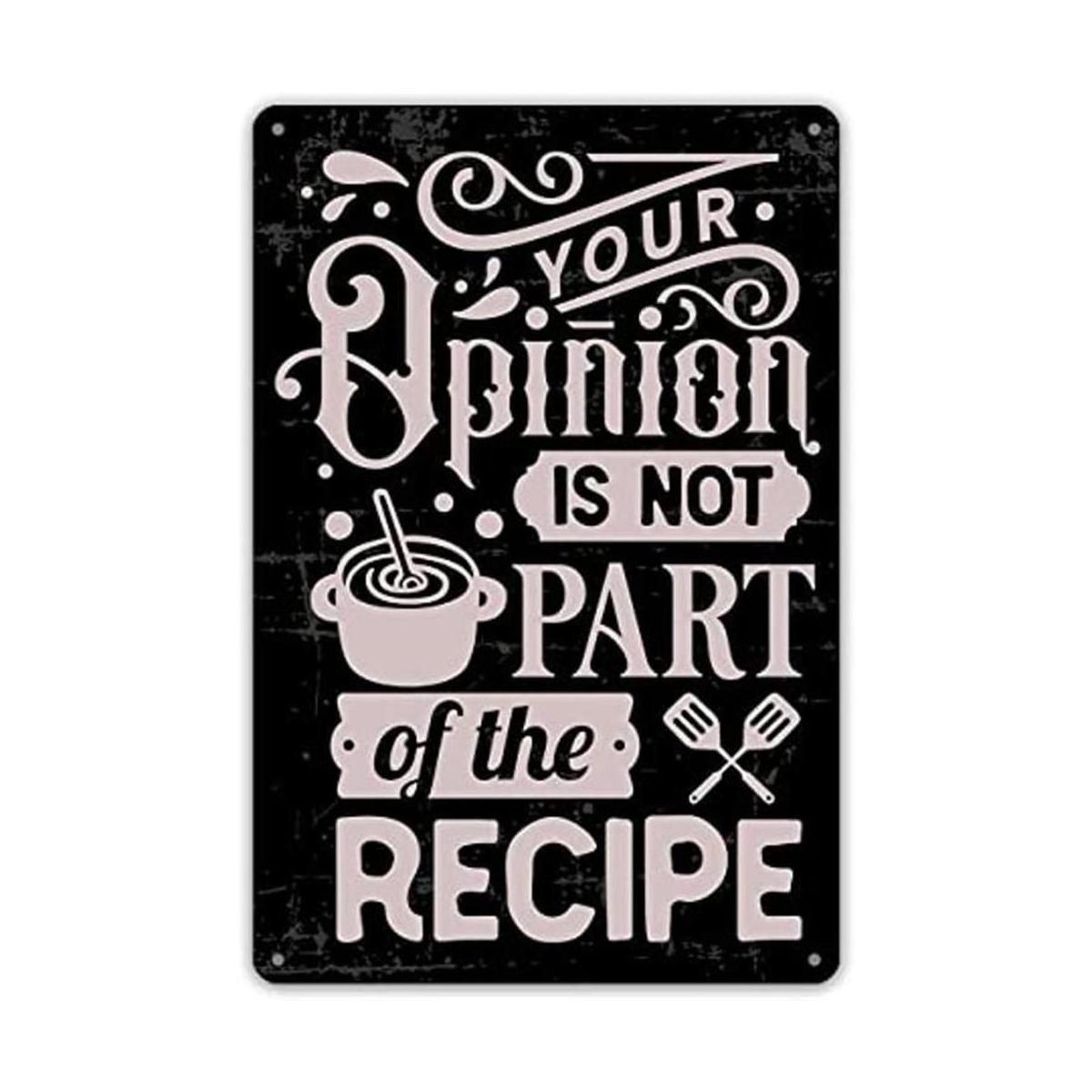 QIONGQI Funny Kitchen Quote Metal Tin Sign Decor Your