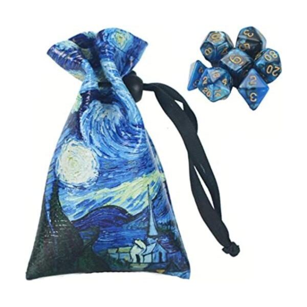 QIELIZI DND Bolsa para dados PU Cuero funda para dados de_1