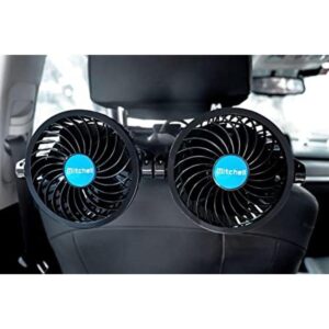 QIFUN Ventiladores eléctricos para el asiento trasero del