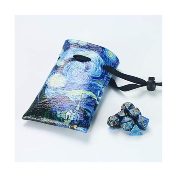 QIELIZI DND Bolsa para dados PU Cuero funda para dados de_3