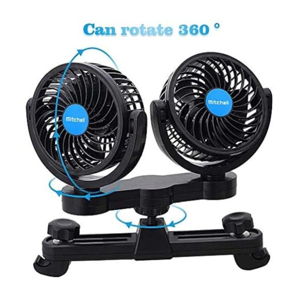 QIFUN Ventiladores eléctricos para el asiento trasero del